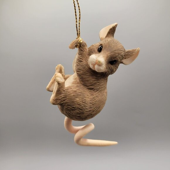 Charming Tails Hang In There Christmas Ornaments 3 Mice Pale Version Early - Picture 3 of 12